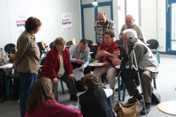 angeregte Diskussion in den Workshops